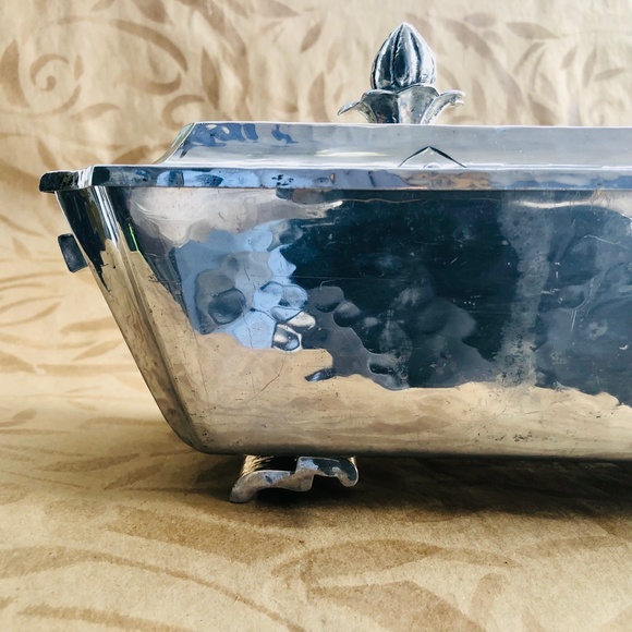 Extremely Rare Cellini Craft Handwrought Tiled Double Server